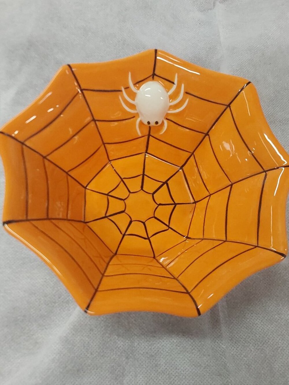 Halloween spiderweb bowl Dishwasher safe!